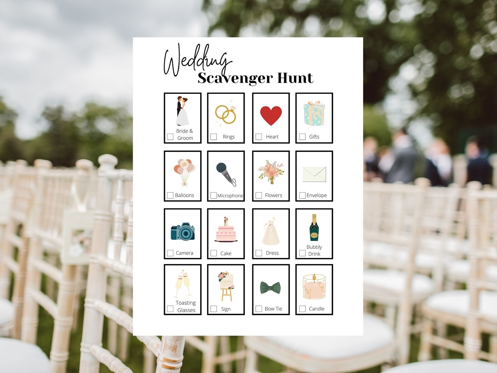 Wedding Scavenger Hunt for Kids Celebration Children - Etsy