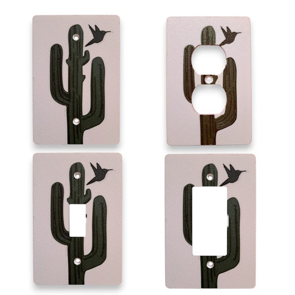 Cactus desert saguaro design wall plate outlet cover, light switch cover, home decor