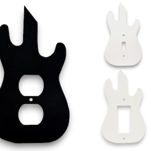 Guitar shaped wall plate, instrument outlet cover