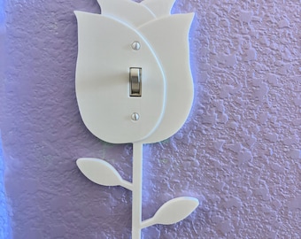 Rose shaped light switch cover