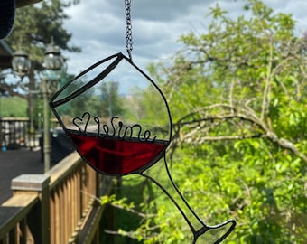 Sun catcher-wine glass