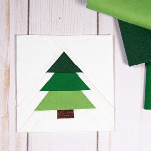 Modello a blocchi per trapunta per albero di Natale - Foundation Paper Piecing (FPP) - Scarica PDF