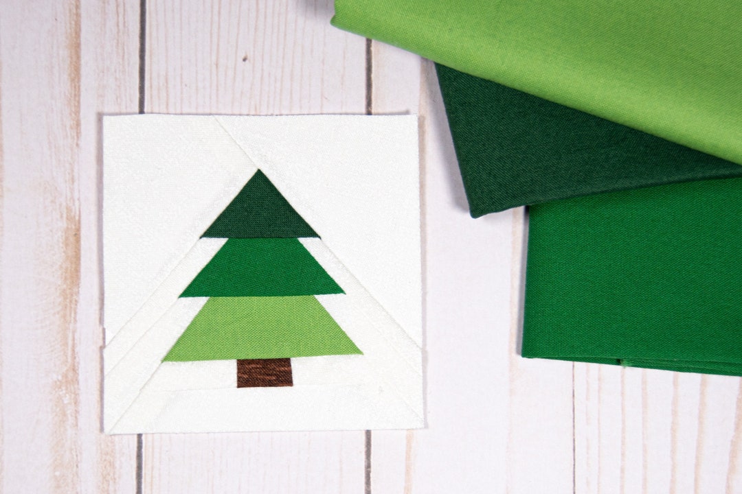 Christmas Tree Quilt Block Pattern - Foundation Paper Piecing (FPP ...