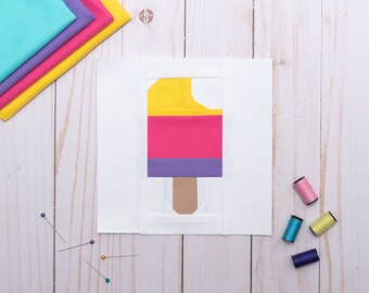 Modello blocco trapunta Summer Bite Popsicle Foundation Paper Piecing (FPP) - Scarica PDF