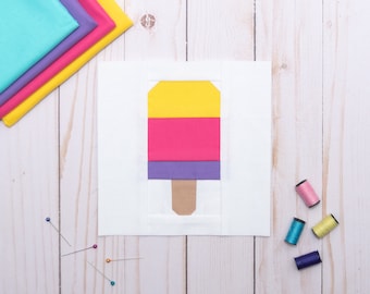 Modello blocco trapunta Summer Popsicle Foundation Paper Piecing (FPP) - Scarica PDF
