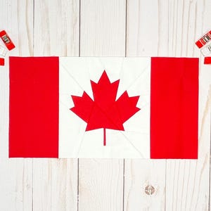 Kanada Flagge Quilt Block Anleitung - Foundation Paper Piecing (FPP) - PDF Download
