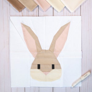 Modello di blocco trapunta coniglietto - Foundation Paper Piecing (FPP) - Scarica PDF