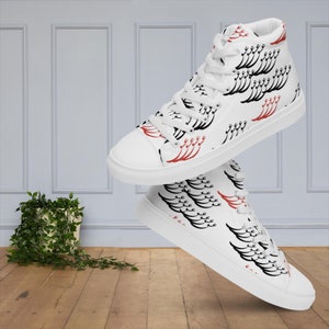 Love Calligraphy Women High-top Shoes, Canvas Sneakers, Women's Sneaker, Summer Bridal Shoes, Lover Birthday Gift, Custom Party Sneaker