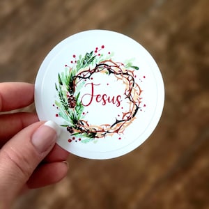Adesivo de Natal, Jesus, Adesivo de Natal, Adesivo religioso, Escritura, Bíblia