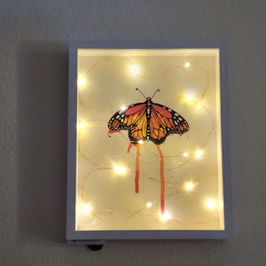 Nursery light, nursery decor, girls room, Butterfly light, butterfly wall art, butterfly nursery light, watercolor butterfly, fairy lights