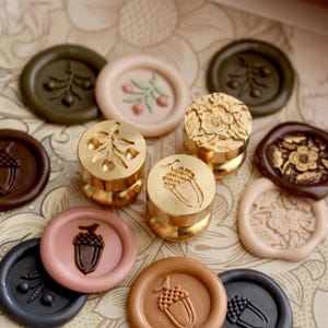 Mini Morris Wax Seal Stamp Set Diseño original, carta de boda Diario Invitación Planificador Sello de sellado