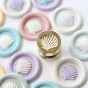 Mini sello de cera de concha, diseño Original, carta de boda, diario, invitación, planificador, sello de sellado