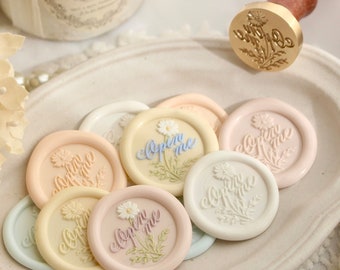 Open me Wax Seal Stamp Original Design,wedding letter Journal Invitation Planner Sealing Stamp