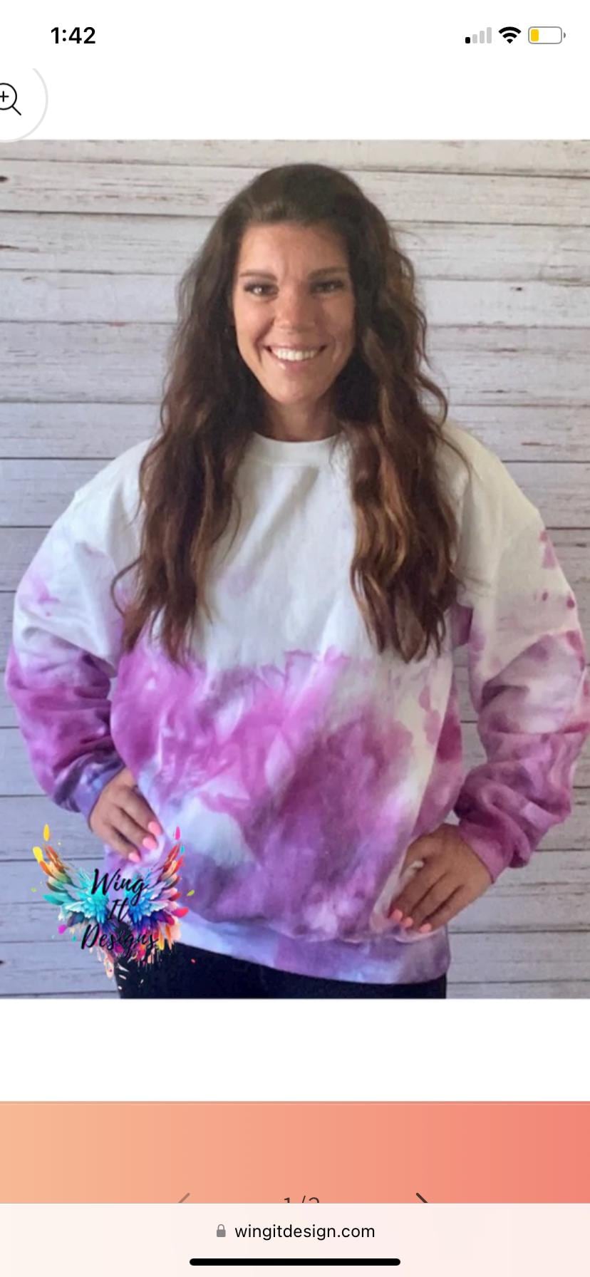Purple Ombré Tie Dye Sweatshirt