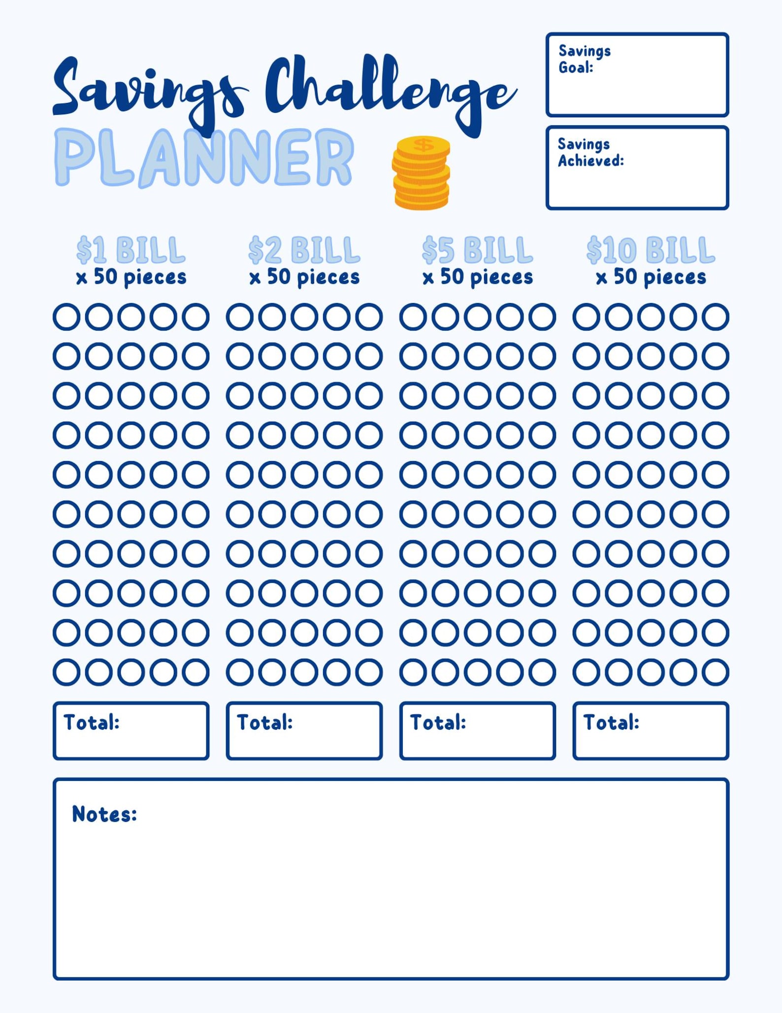 Printable Savings Challenge Tracker | Budget Planner PDF | Money Saving ...