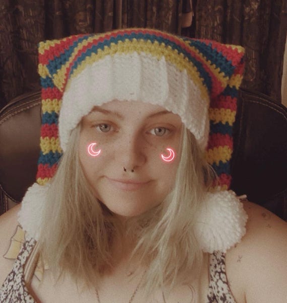 Customizable Crochet jester hat