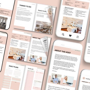 Best airbnb host bundle, Airbnb welcome book, Canva template, airbnb checklist, Vrbo guide, airbnb instagram templates, host printables