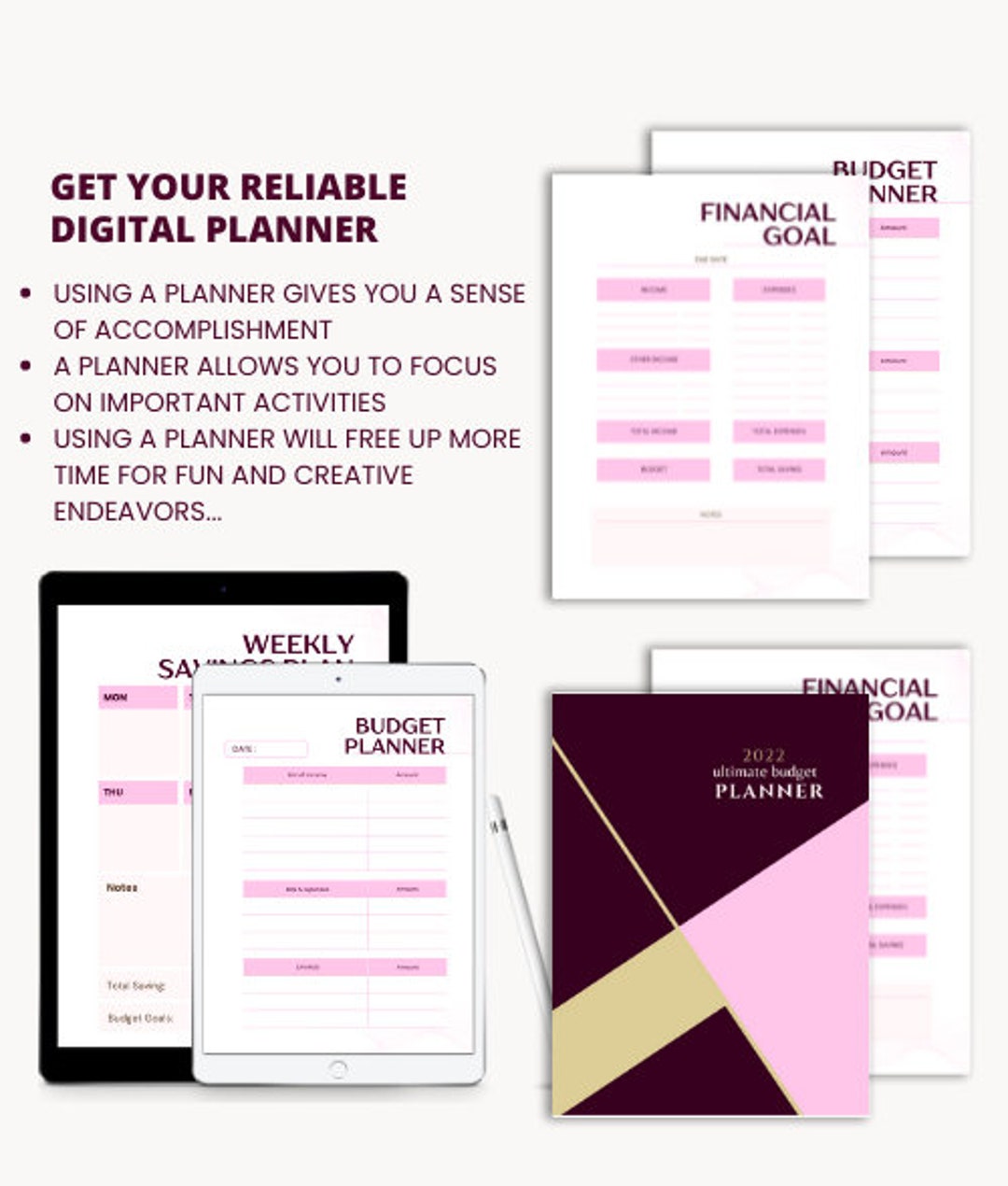 Budget Planner and Monthly Bill Organizer. Expense Tracker Goodnote ...