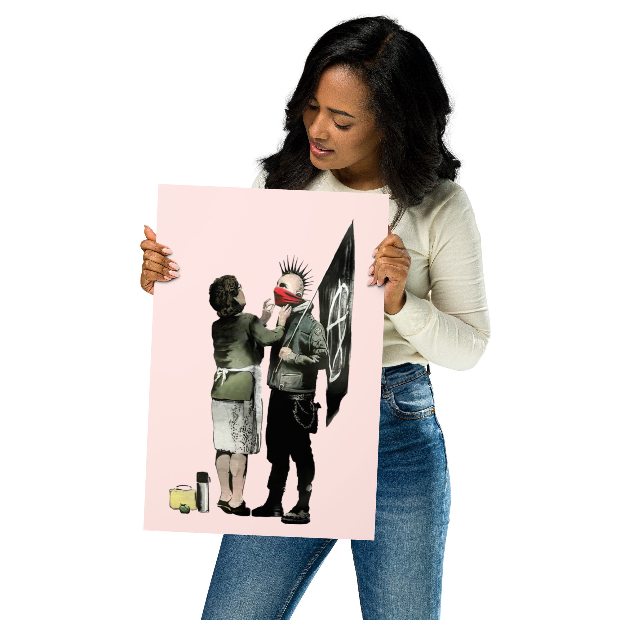 Banksy Anarchist Punk Mom Iconic Street Art Poster - Etsy