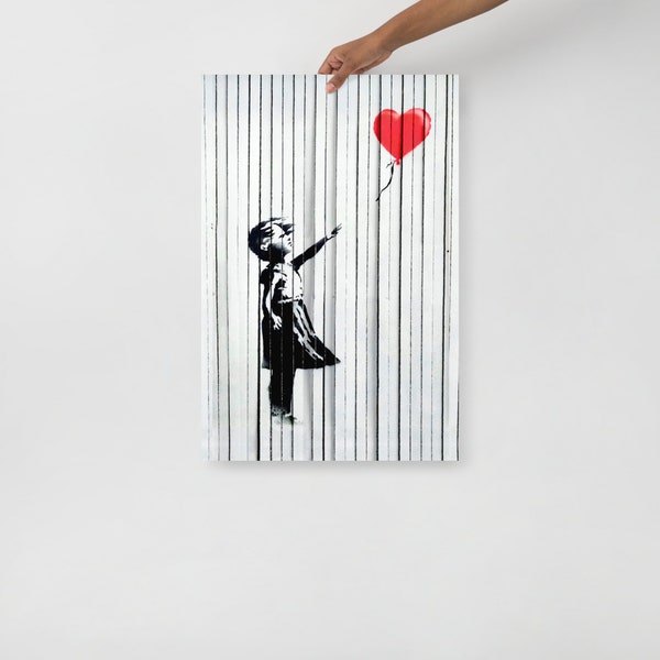 Banksy Balloon Girl zerfetztes und repariertes Poster