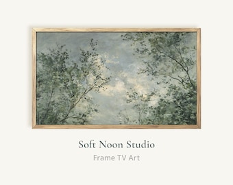 Vintage Sky Through the Trees Frame TV Art, Cottagecore Summer Tree Canopy  Samsung TV Screensaver