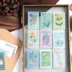 45st bloemstempelstickers, Washi Flower botanische Bullet Journal sticker, Floral planner sticker bloemen plakboek cadeau sticker envelop zegel