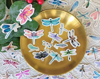 46pcs dragonfly stickers colorful dragonfly bullet journal sticker planner sticker scrapbook sticker dragonfly gift decoration envelope seal