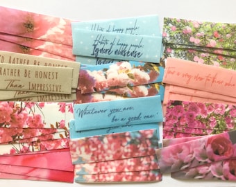 60pcs Cherry Blossom Flower Stickers, Inspirational Quote Bullet Journal Stickers, Sakura Flower Planner Sticker, Scrapbook, Envelope Seal