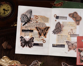 46pcs Butterfly Stickers, Butterfly Bullet Journal Stickers, Butterfly Planner Sticker, Butterfly Scrapbook, Gift Decoration, Envelope Seal