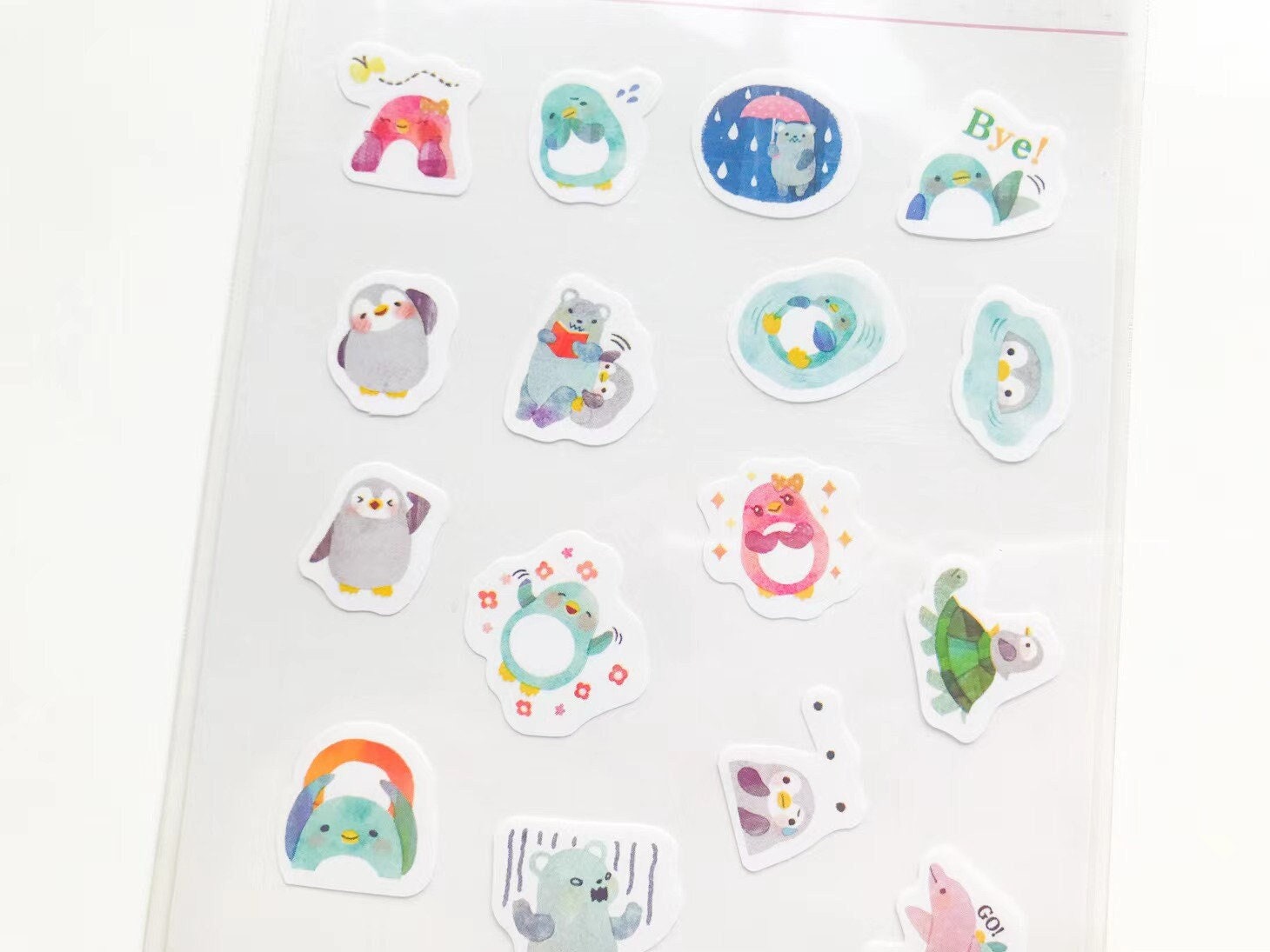 1 Sheet Cute Penguin Stickers, Penguin Bullet Journal Sticker Planner Sticker Scrapbooking Diary Sticker Gift Decoration Envelope seal