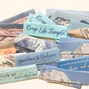 60pcs Snow Mountain Stickers, Inspirational Quote Bullet Journal Stickers, Planner Sticker, Scrapbook, Gift Decoration, Envelope Seal