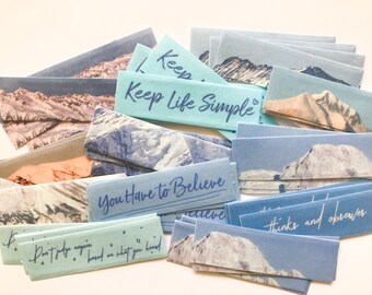 60pcs Snow Mountain Stickers, Inspirational Quote Bullet Journal Stickers, Planner Sticker, Scrapbook, Gift Decoration, Envelope Seal