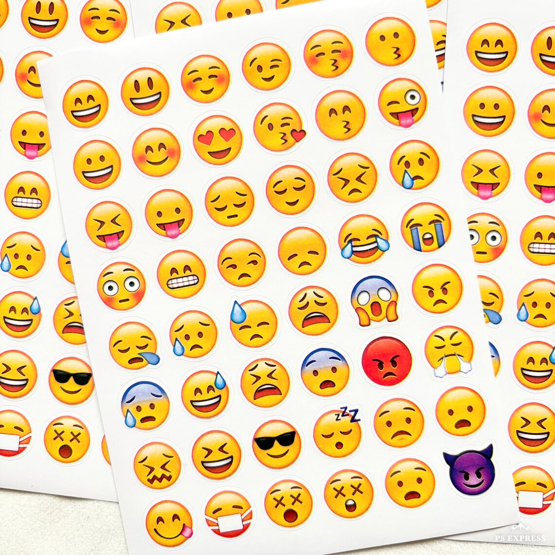 5 Sheets Emoji Stickers, 240 Emoji Bullet Journal Sticker, Emoji ...