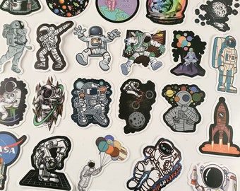 25pcs Astronaut Vinyl Sticker Bomb Pack, Waterproof Astronaut Bombing Stickers for Skateboard Water Bottle Laptop Cellphone Luggage Car