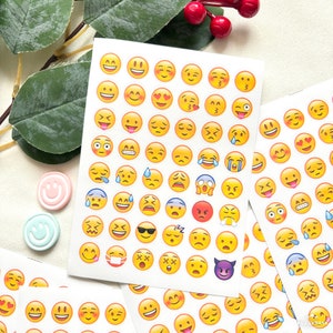 5 arkuszy naklejek Emoji, 240 naklejek Emoji Bullet Journal, naklejki Emoji Planner, sztuka scrapbookingu, pieczęć koperty, pakiet prezentowy, dziennik
