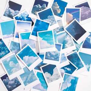 30 adesivi cielo blu, adesivi per diario con cielo nuvoloso, adesivi per pianificatore cielo, decorazione regalo per album, adesivi fotografici cielo blu