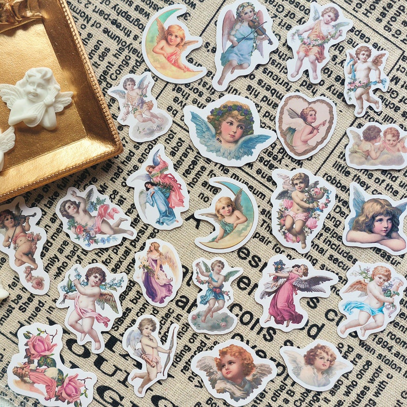 23pcs Large Angel Stickers, Angle Bullet Journal Stickers, Angel ...