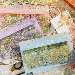 15 Stück Goldfolie Blumenaufkleber, wasserfeste Blumen Bullet Journal Aufkleber, transparente Blumenaufkleber für Planner, Scrapbook, Umschlag Aufkleber
