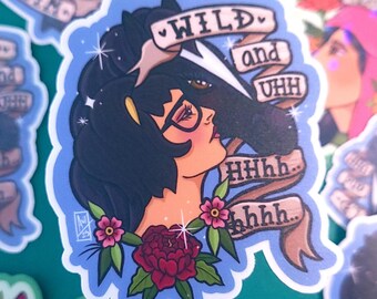 Tina Belcher American Traditional Head Sticker | Louise Belcher American Traditional Head Sticker | Tattoo Art | Become Ungovernable Decal