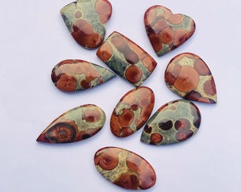 Polished Peanut Obsidian Gemstone: Natural Healing Stone for Jewelry Making.
