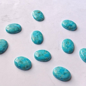 Handpicked Kingman Mohave Turquoise Cabochon | Natural Gemstone for Jewelry Making | Custom Sizes Available | Soft Blue Turquoise Gemstones.