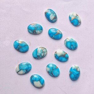Gorgeous Handmade Kingman Ice Blue Mohave Copper Turquoise | Blue & White Gemstone | Arizona Turquoise for Jewelry Making, Gift for Her/Him.