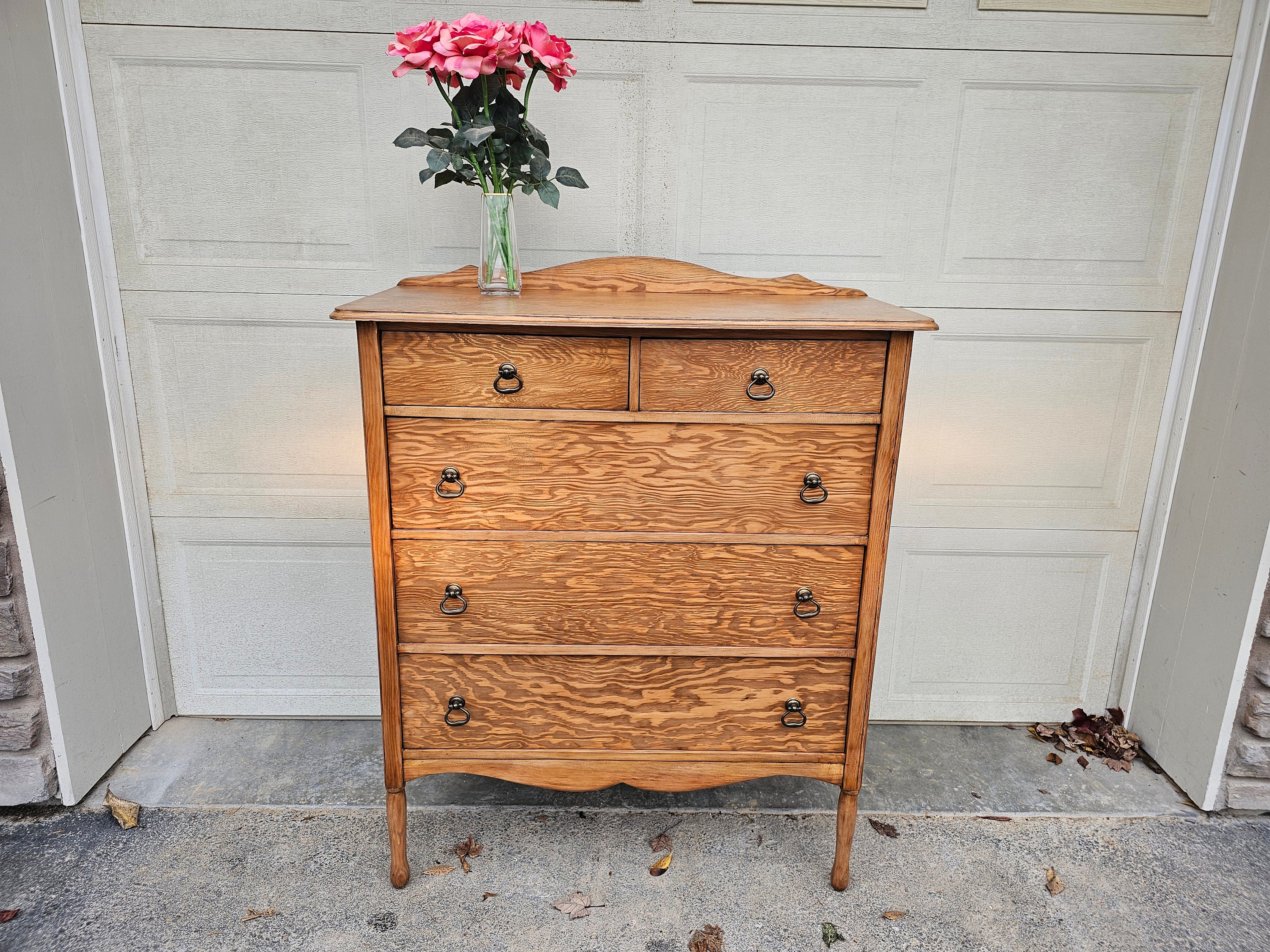 SOLD Victorian Tall Dresser, 5 Drawers - Etsy