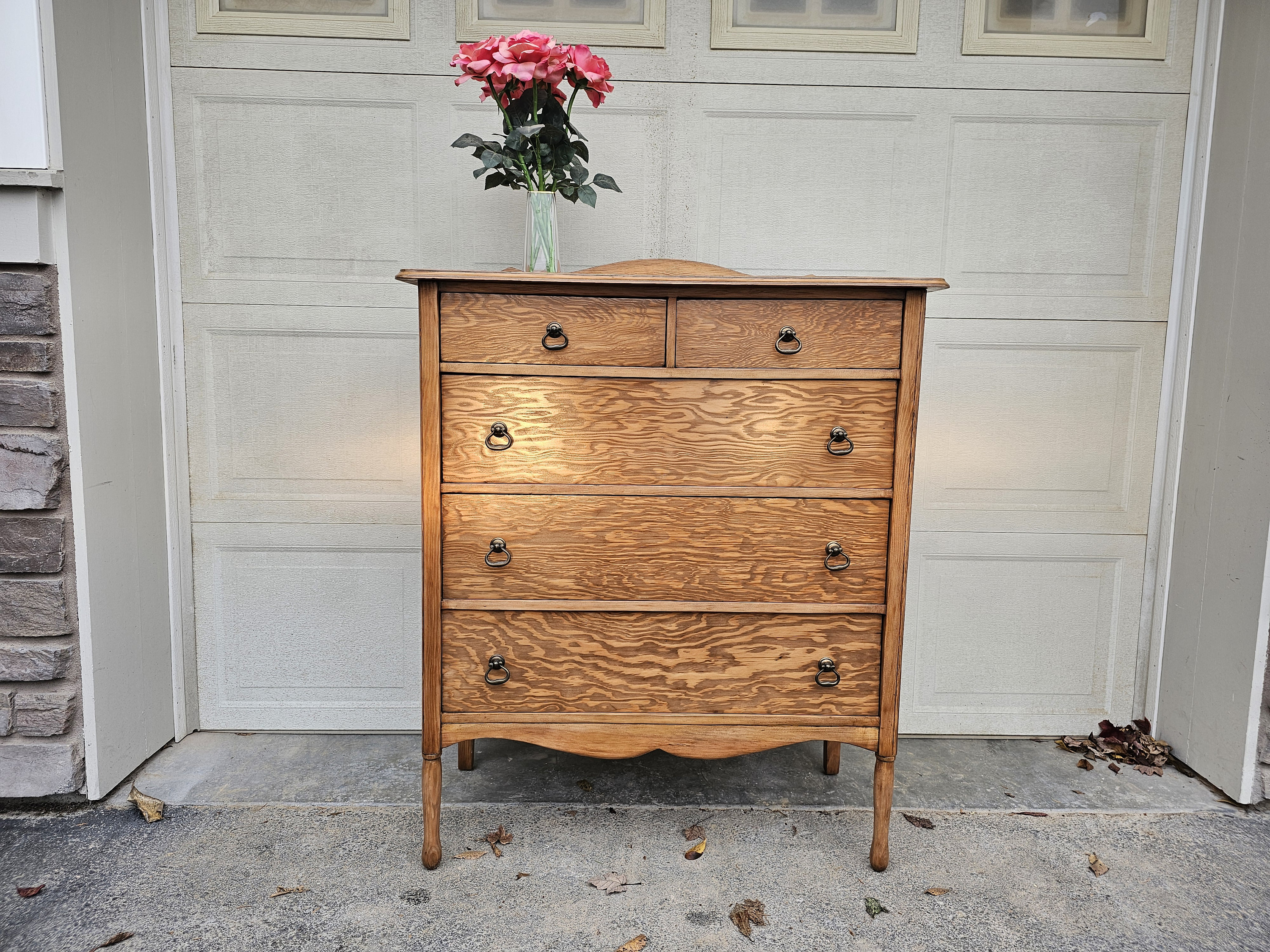 SOLD Victorian Tall Dresser, 5 Drawers - Etsy