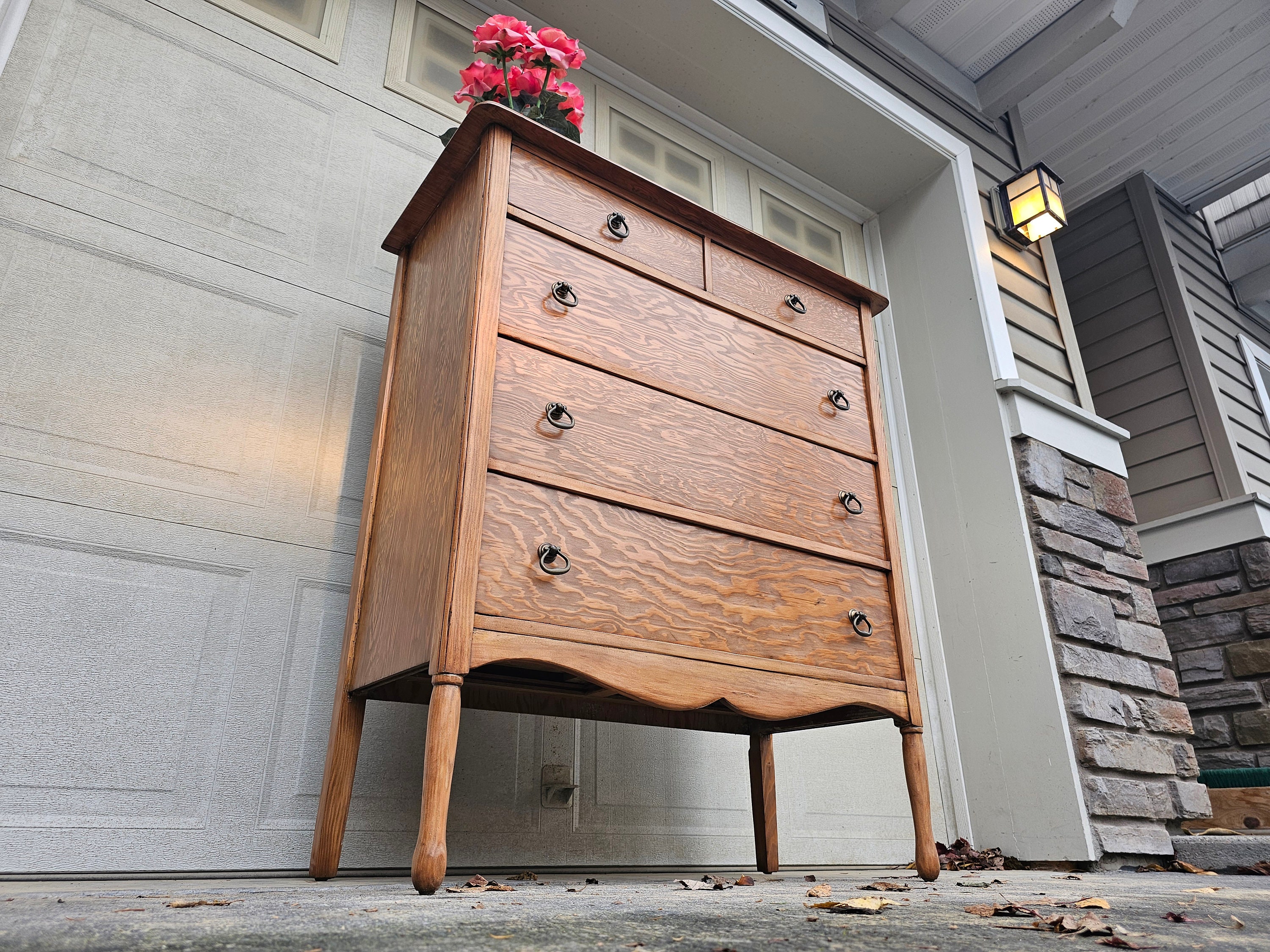 SOLD Victorian Tall Dresser, 5 Drawers - Etsy
