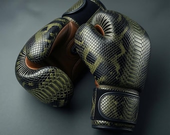 Handmade Snake Skin Leather Boxing Gloves – Gravex PRO Series