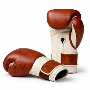 Luvas de boxe artesanais em couro integral | Vintage Gravex Elite