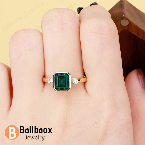 1 Gram Gold Plated Green Stone With Diamond Funky Design Ring For Men -  Style B355 – Soni Fashion®