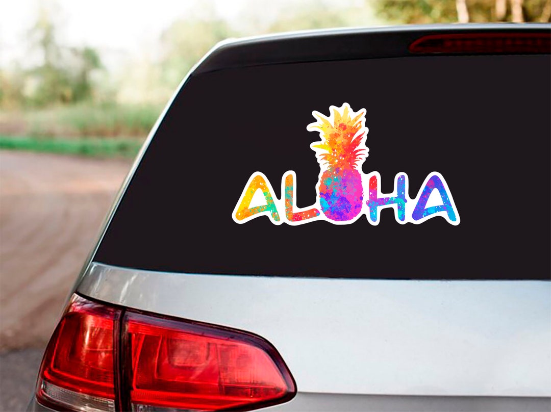 Shaka Hawaii Flag Vinyl Sticker Waterproof Decal Laptop Wall Window Bumper Sticker 5