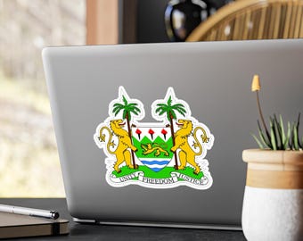 Sticker wapenschild Sierra Leone Kiss-Cut | Sticker vlagembleem
